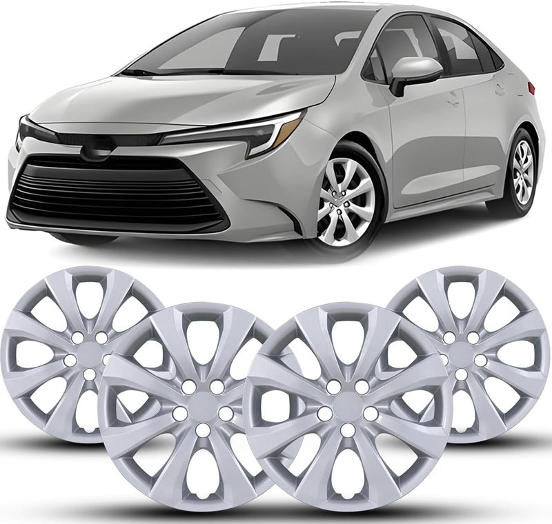 Winjet Wheel Covers Replacements Fits16 Inch Hubcaps for [2009-2025 Toyota Corolla] & [2009-2014 Toyota Matrix] Wheel Rim Covers, Only Fit for Iron Hub - Steel Wheel (16 Inch Set of 4, Lacquer) - Image 1